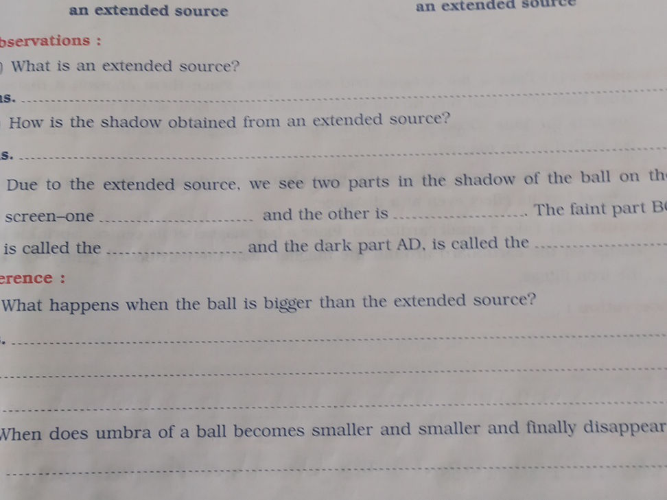 Observations: 1) What is an extended source? | StudyX