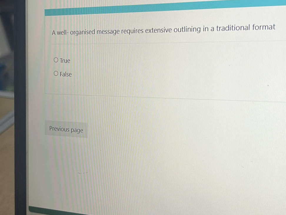 Traditonal Message Examples A well- organised message requires extensive | StudyX