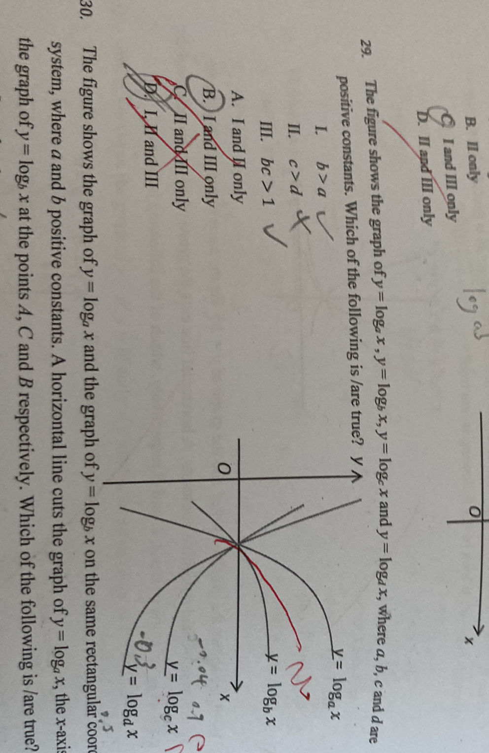 29. The figure shows the graph of $y = log_a | StudyX