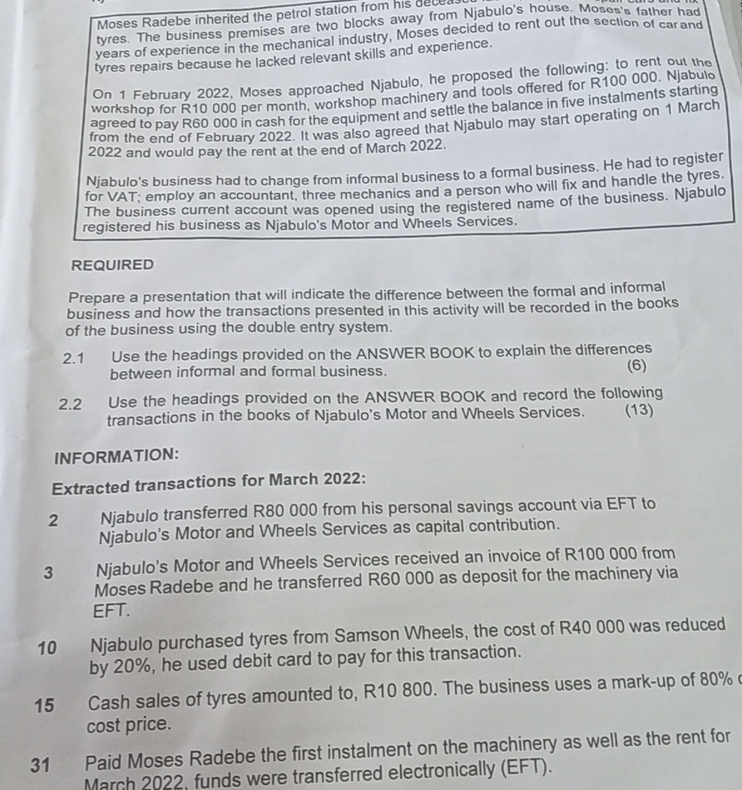 Prepare a presentation that will indicate | StudyX