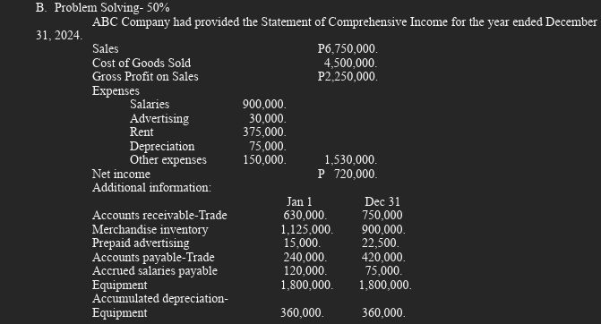 B. Problem Solving- 50% ABC Company had | StudyX