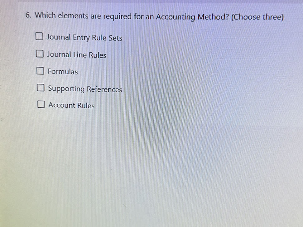 6. Which elements are required for an | StudyX
