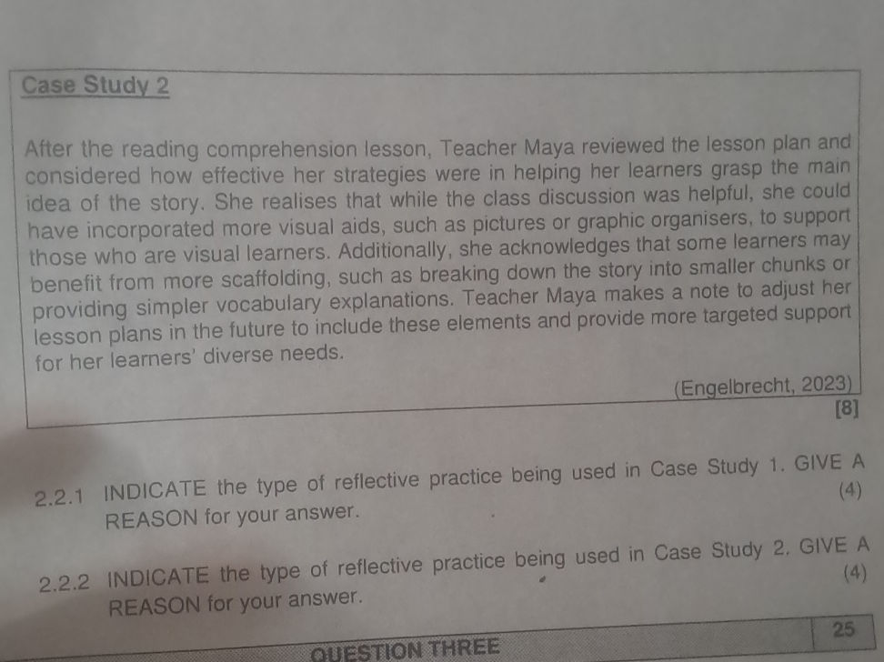 Case Lesson Case Study 2 After the reading comprehension