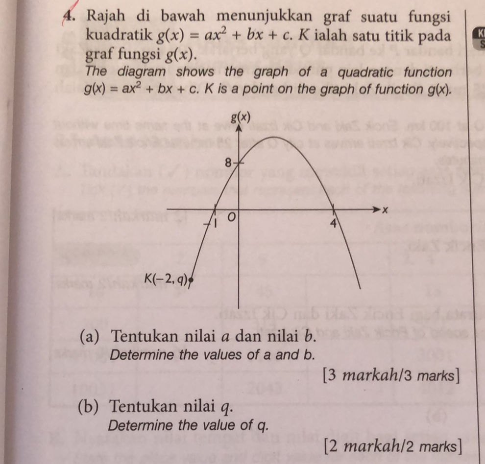 4. Rajah di bawah menunjukkan graf suatu | StudyX