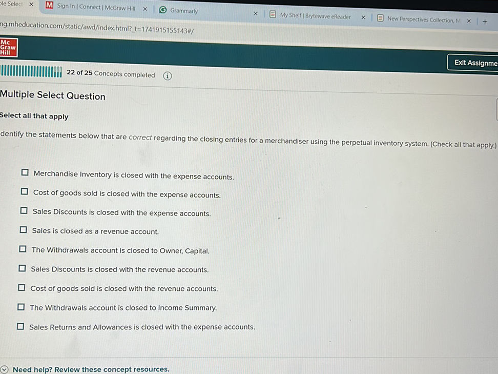 Multiple Select Question Select all that