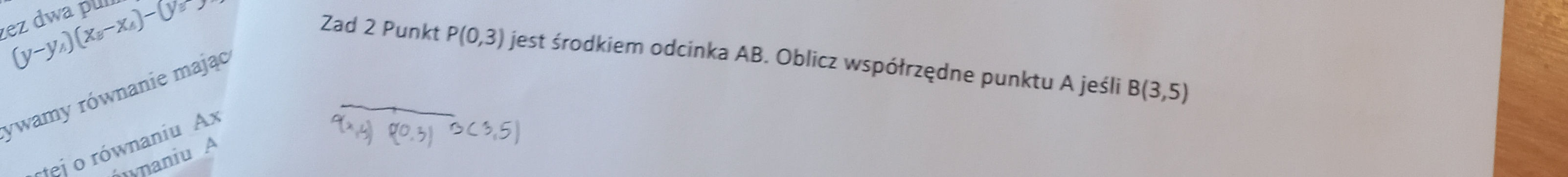 Punkt S Jest środkiem Odcinka Ab