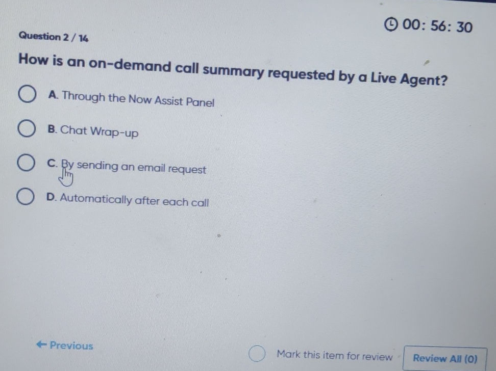 How is an on-demand call summary requested | StudyX