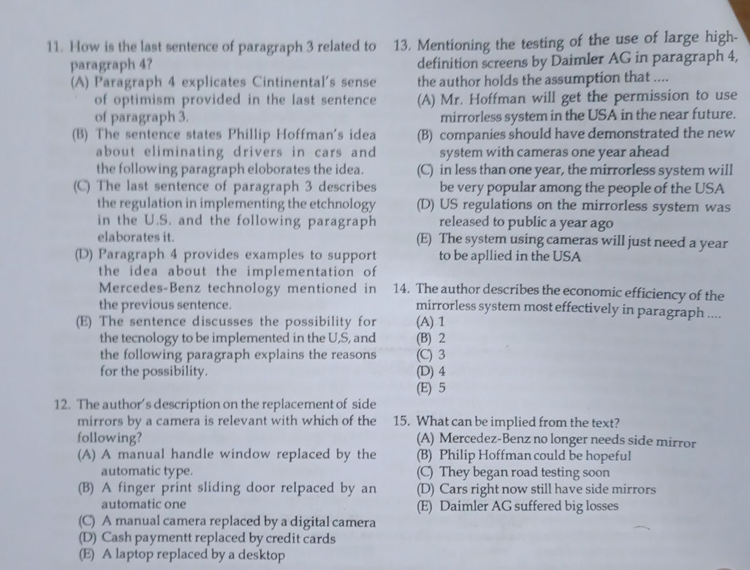 11. How is the last sentence of paragraph 3 | StudyX