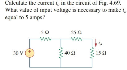 Calculate the current $i_o$ in the circuit | StudyX
