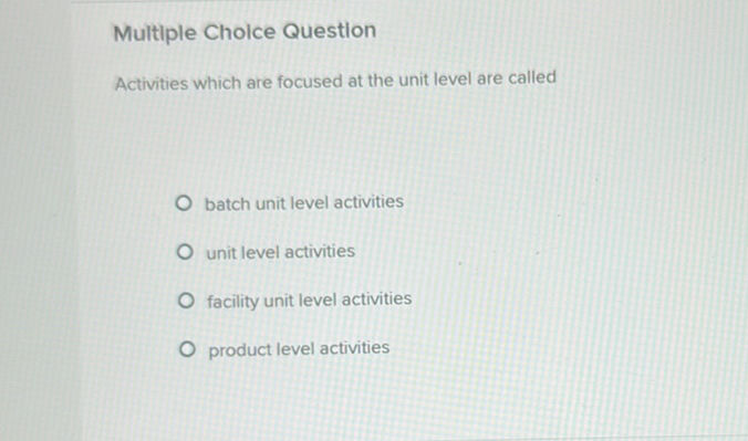 Multiple Choice Question Activities which | StudyX