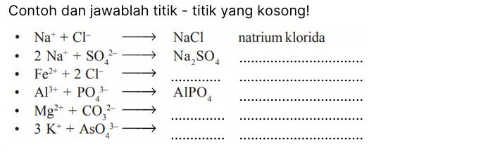 Contoh dan jawablah titik-titik yang kosong! | StudyX