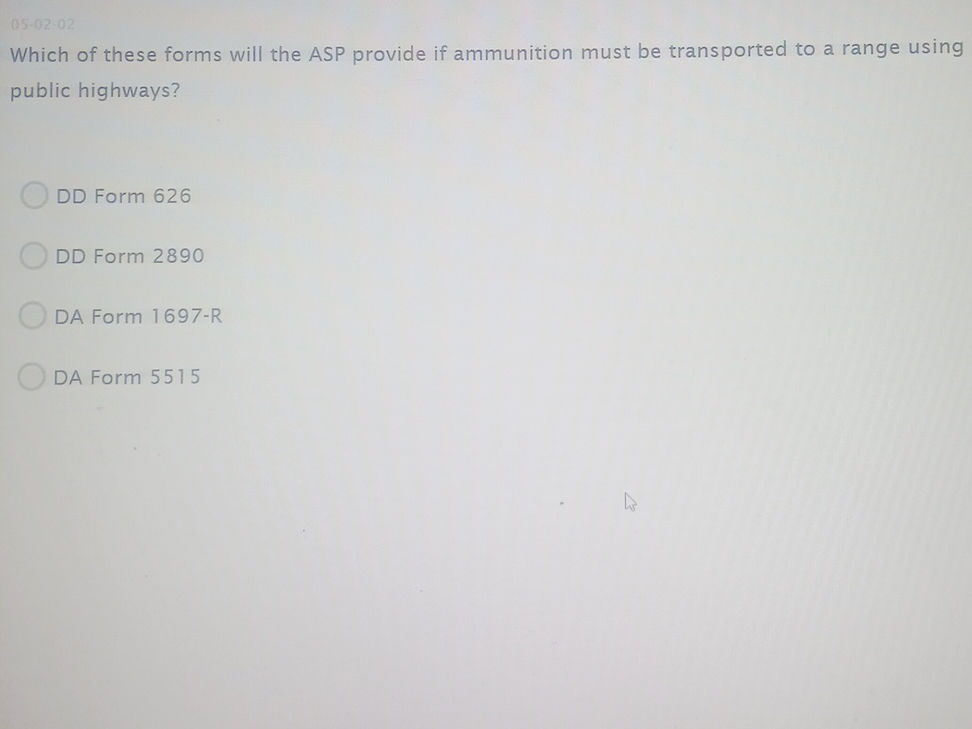 Which of these forms will the ASP provide if