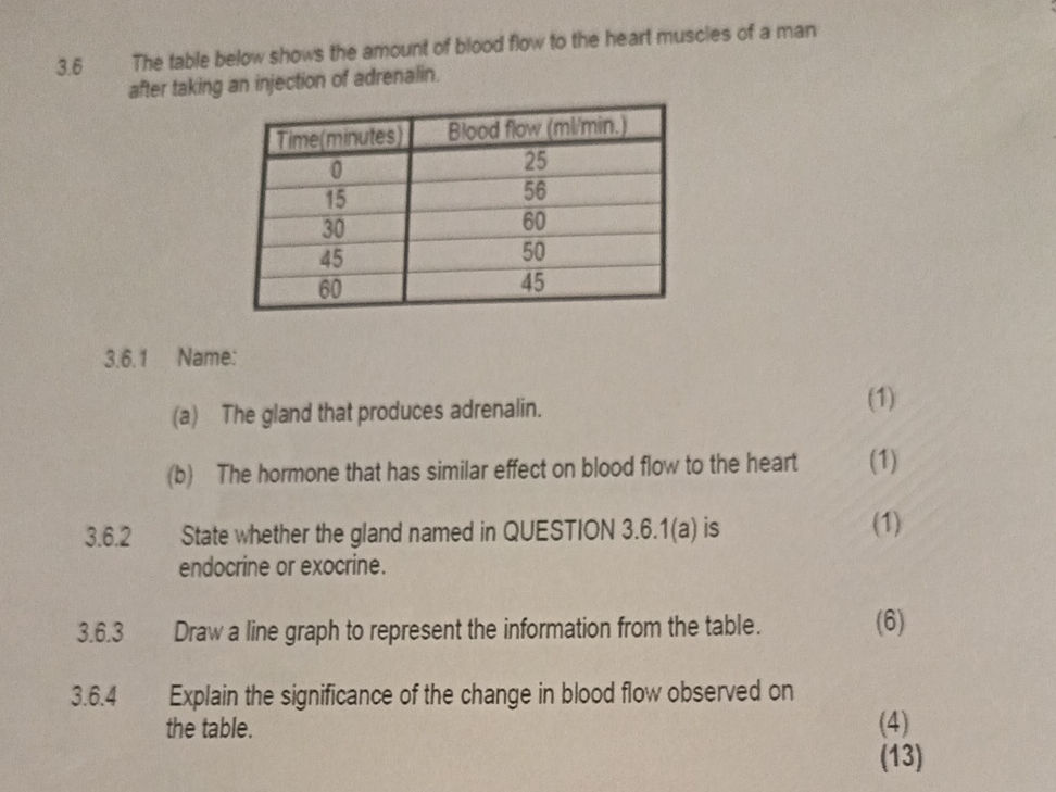 3.6 The table below shows the amount of | StudyX