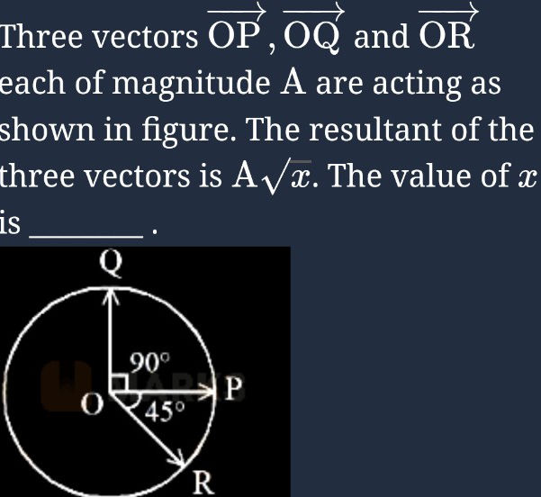 Three vectors $ {OP}$, $ {OQ}$ and $ {OR}$