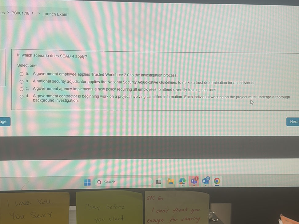 In which scenario does SEAD 4 apply? Select