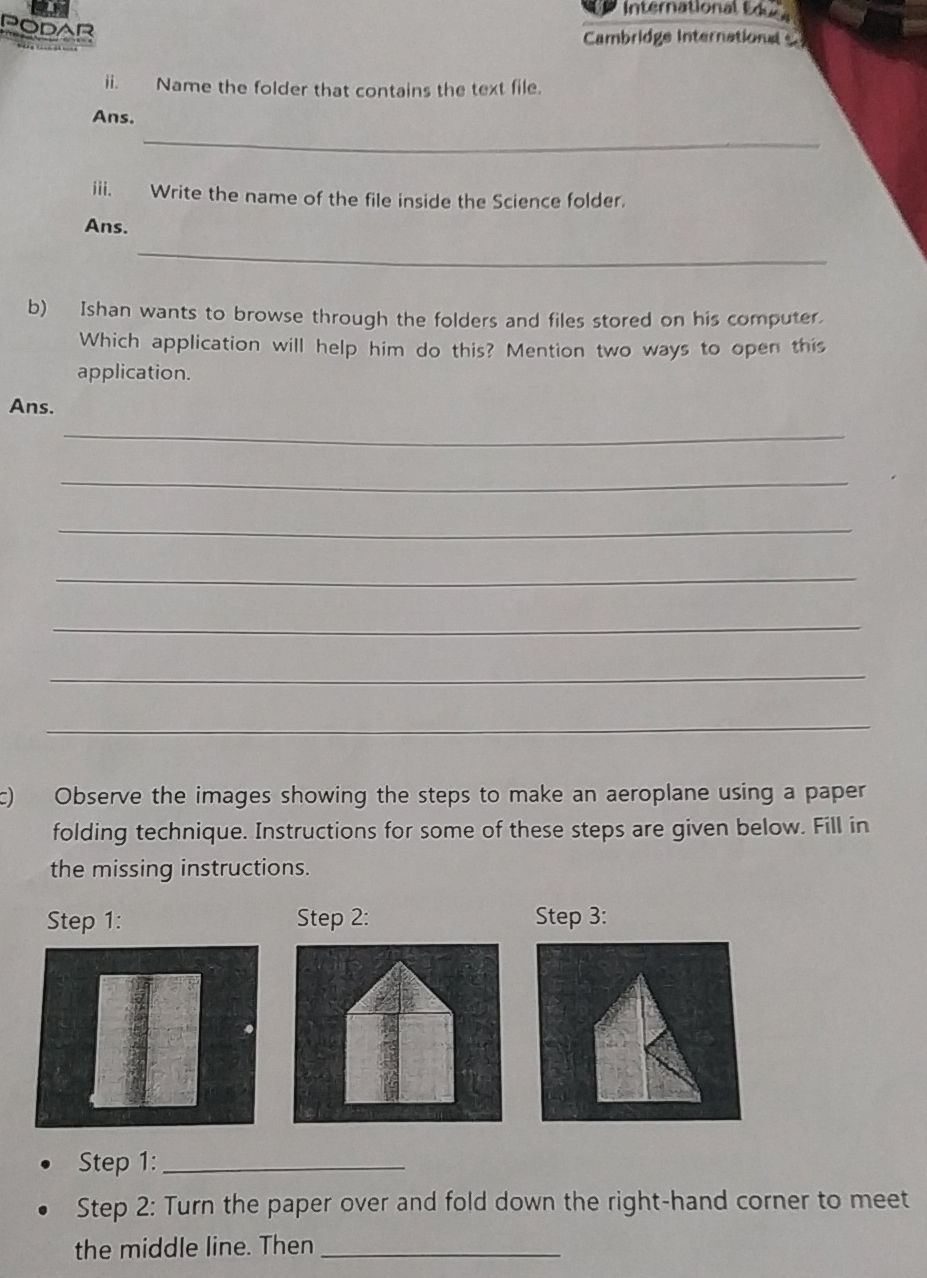 ii. Name the folder that contains the text | StudyX