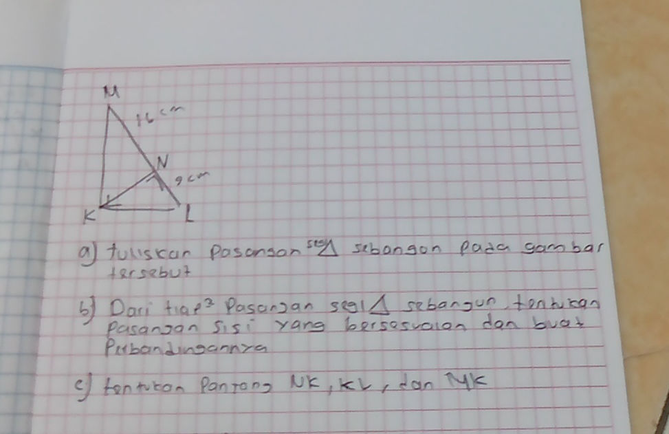a) tuliskan Pasangan $ $ sebangun pada | StudyX