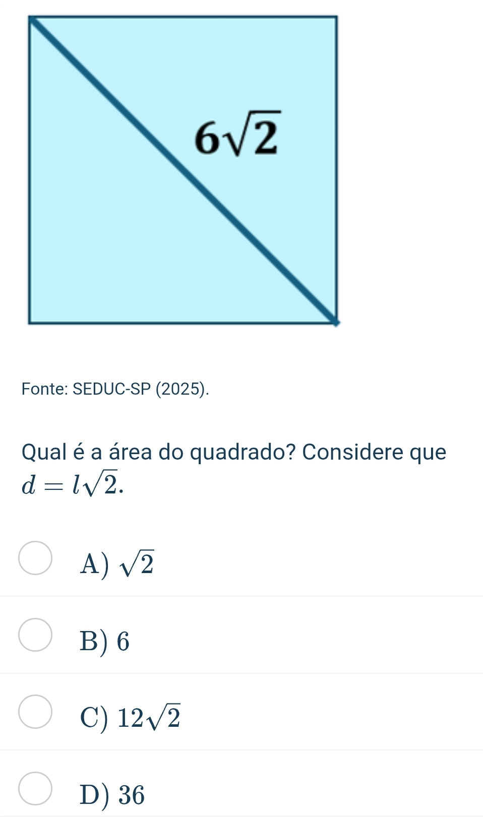 The Diagonal Of A Square Is 6 2 Qual StudyX the-diagonal-of-a-square-is-6-2-qual-studyx