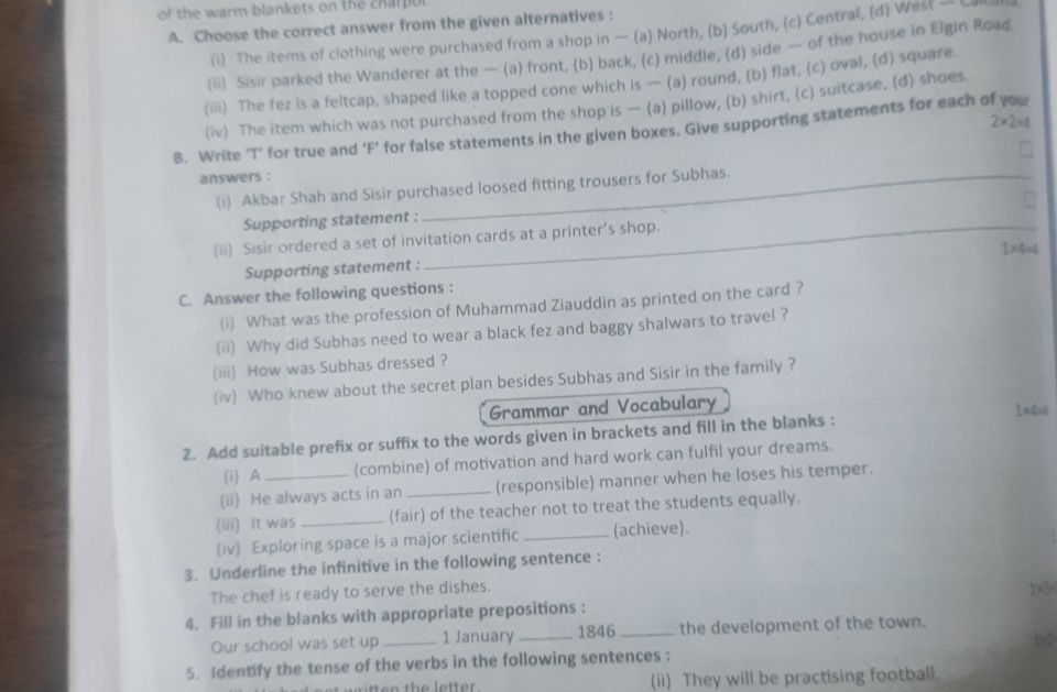 A. Choose the correct answer from the given | StudyX