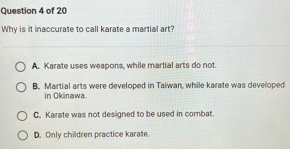 Why Is It Inaccurate To Call Karate A Martial Art