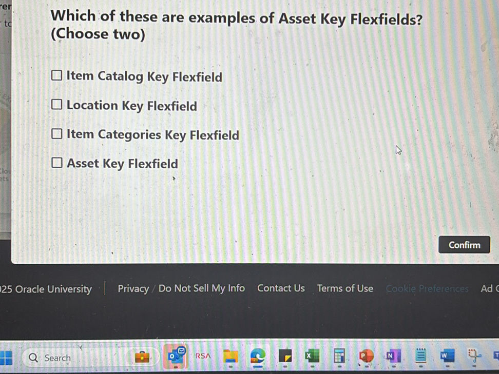 Asset Codekey Sample Which of these are examples of Asset Key | StudyX