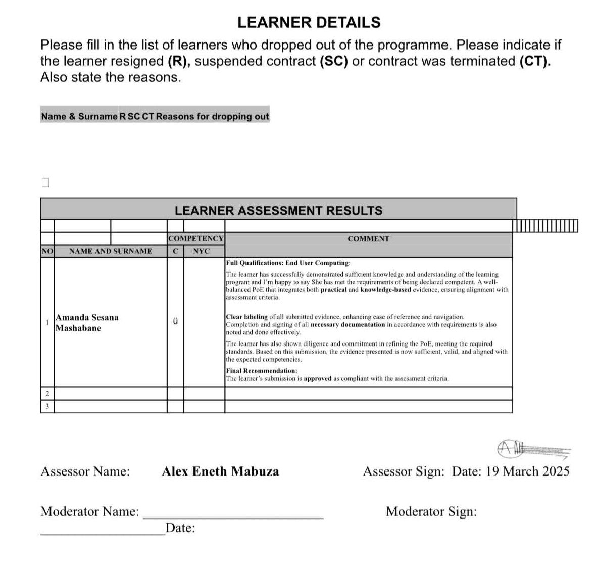 Studex Form.pdf LEARNER DETAILS Please fill in the list of | StudyX