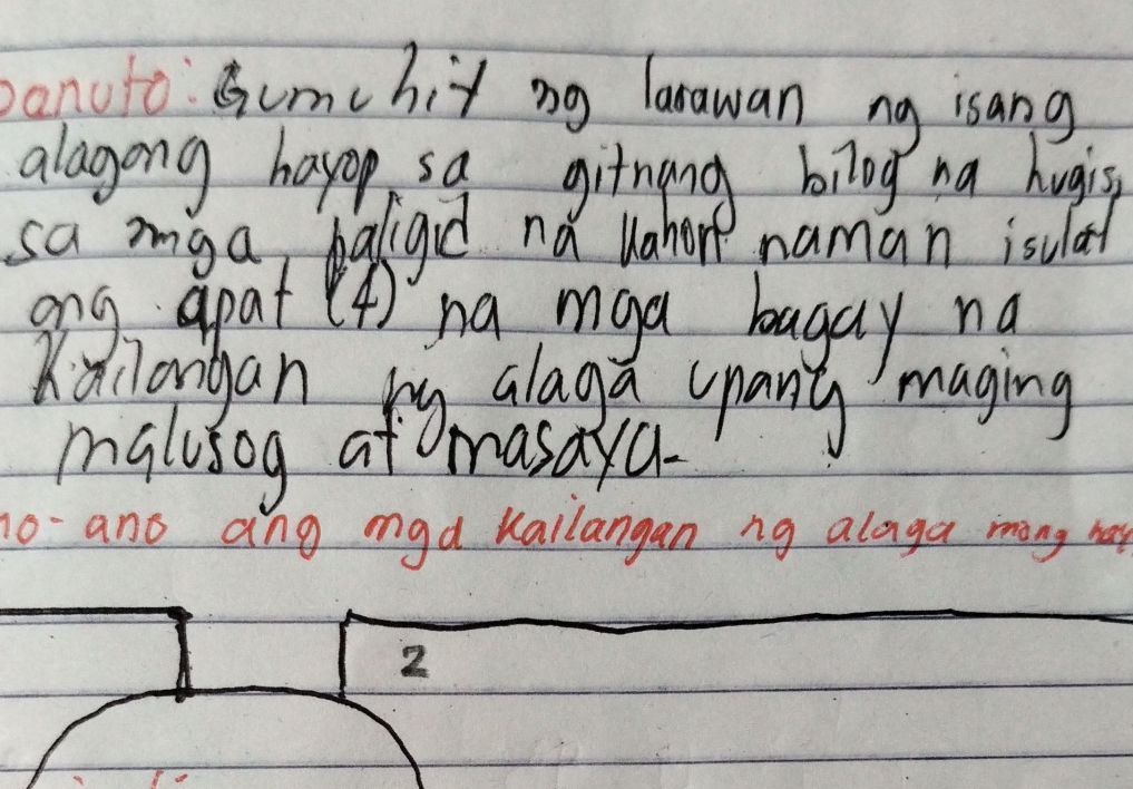 Panuto: Gumuhit ng larawan ng isang alagang | StudyX