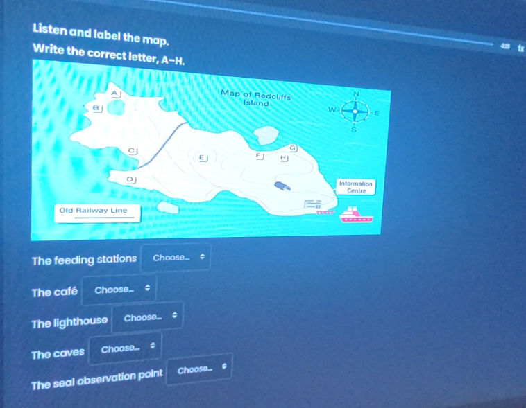 Listen and label the map. Write the correct | StudyX
