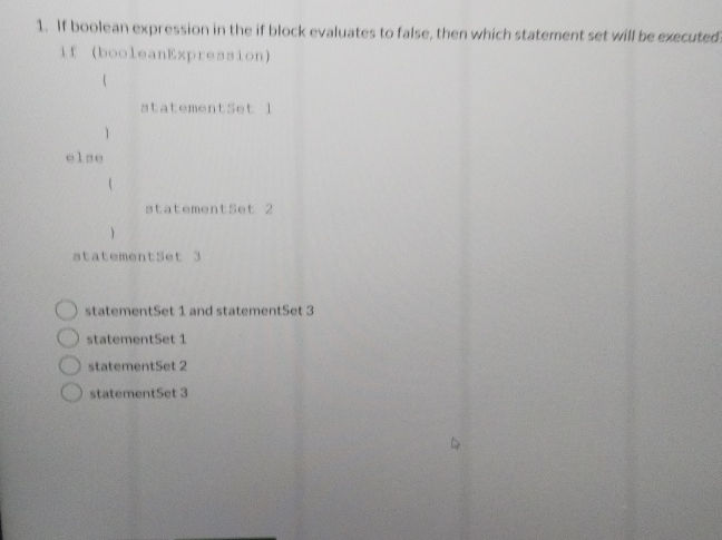 If boolean expression in the if block