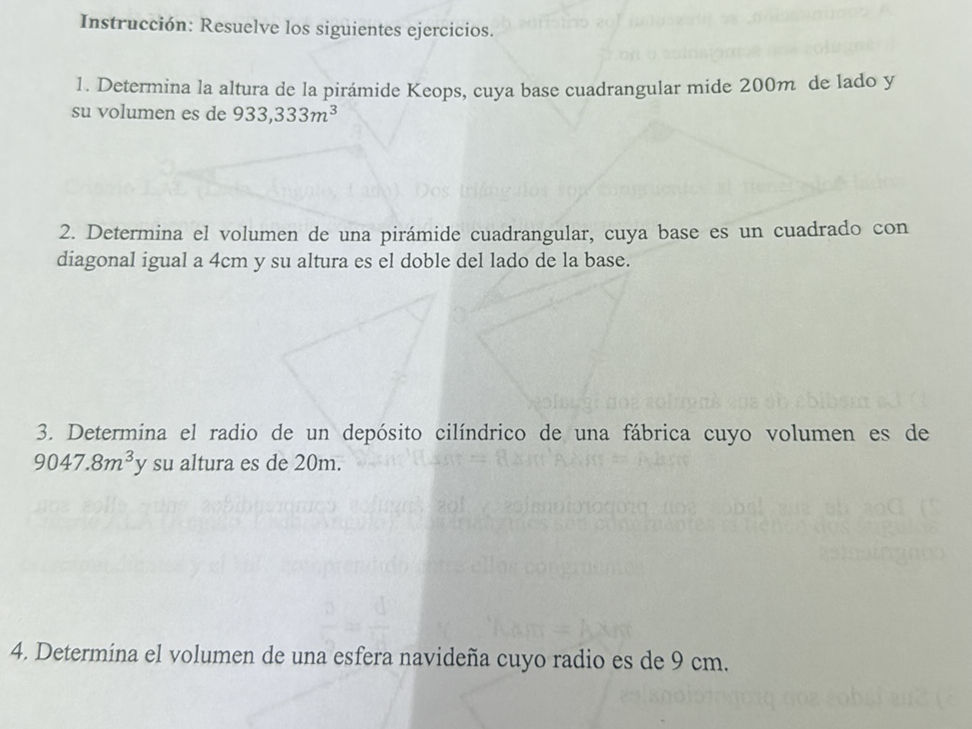 1. Determina la altura de la pirámide Keops, | StudyX