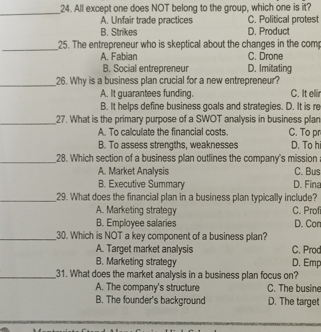 24. All except one does NOT belong to the | StudyX