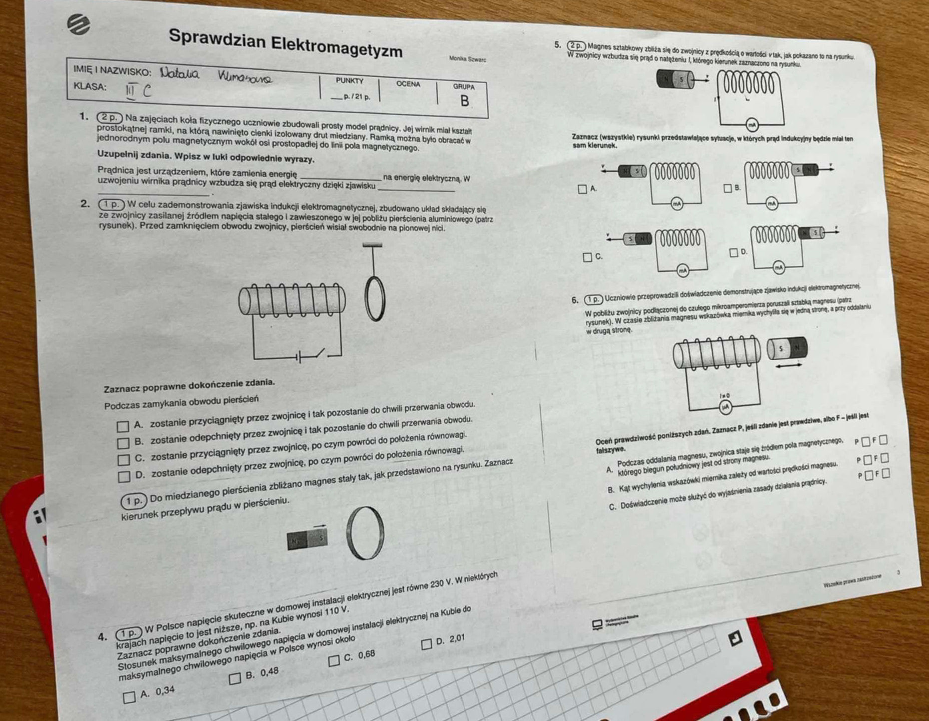 1. 2 p. Na zajęciach koła fizycznego | StudyX