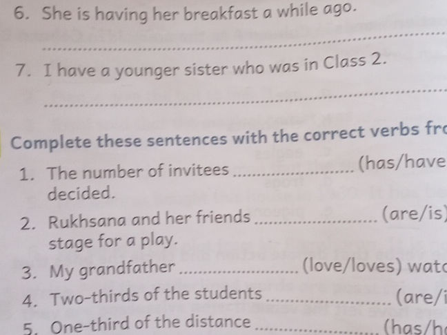Complete these sentences with the correct | StudyX