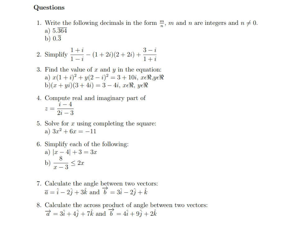 1. Write the following decimals in the form | StudyX