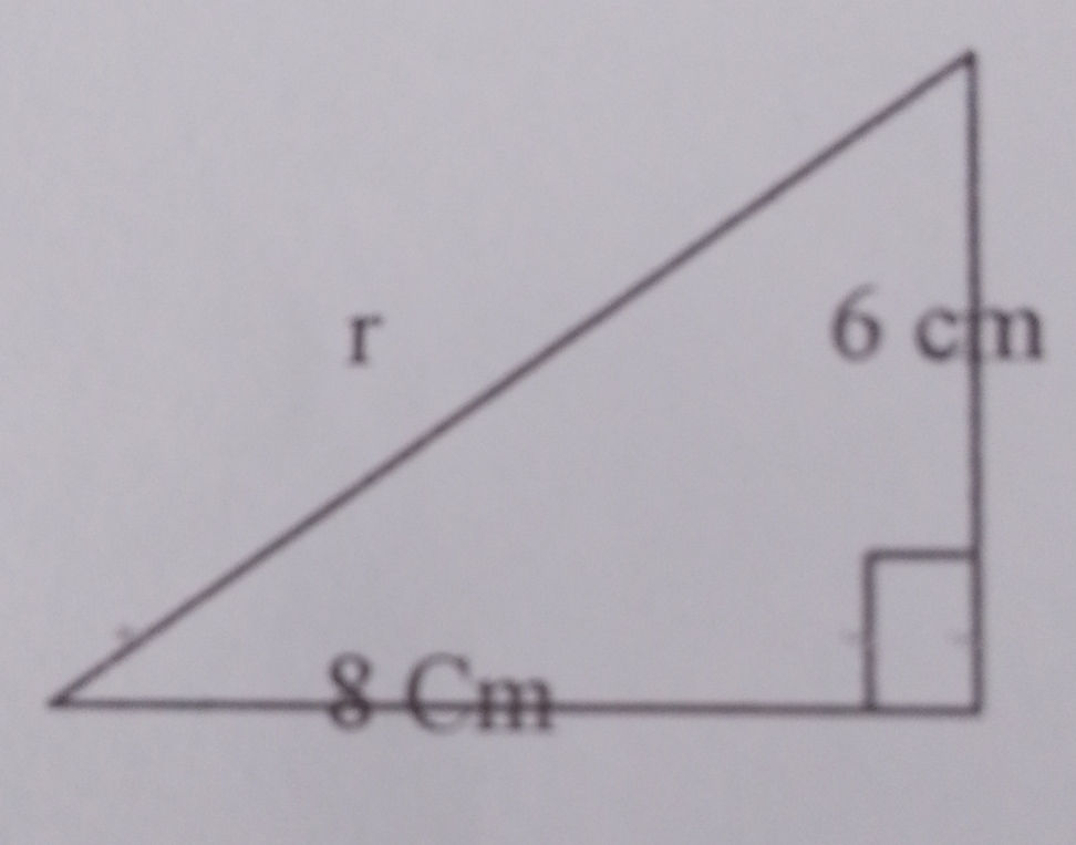 Right Triangle Labed A right triangle is shown with sides labeled | StudyX