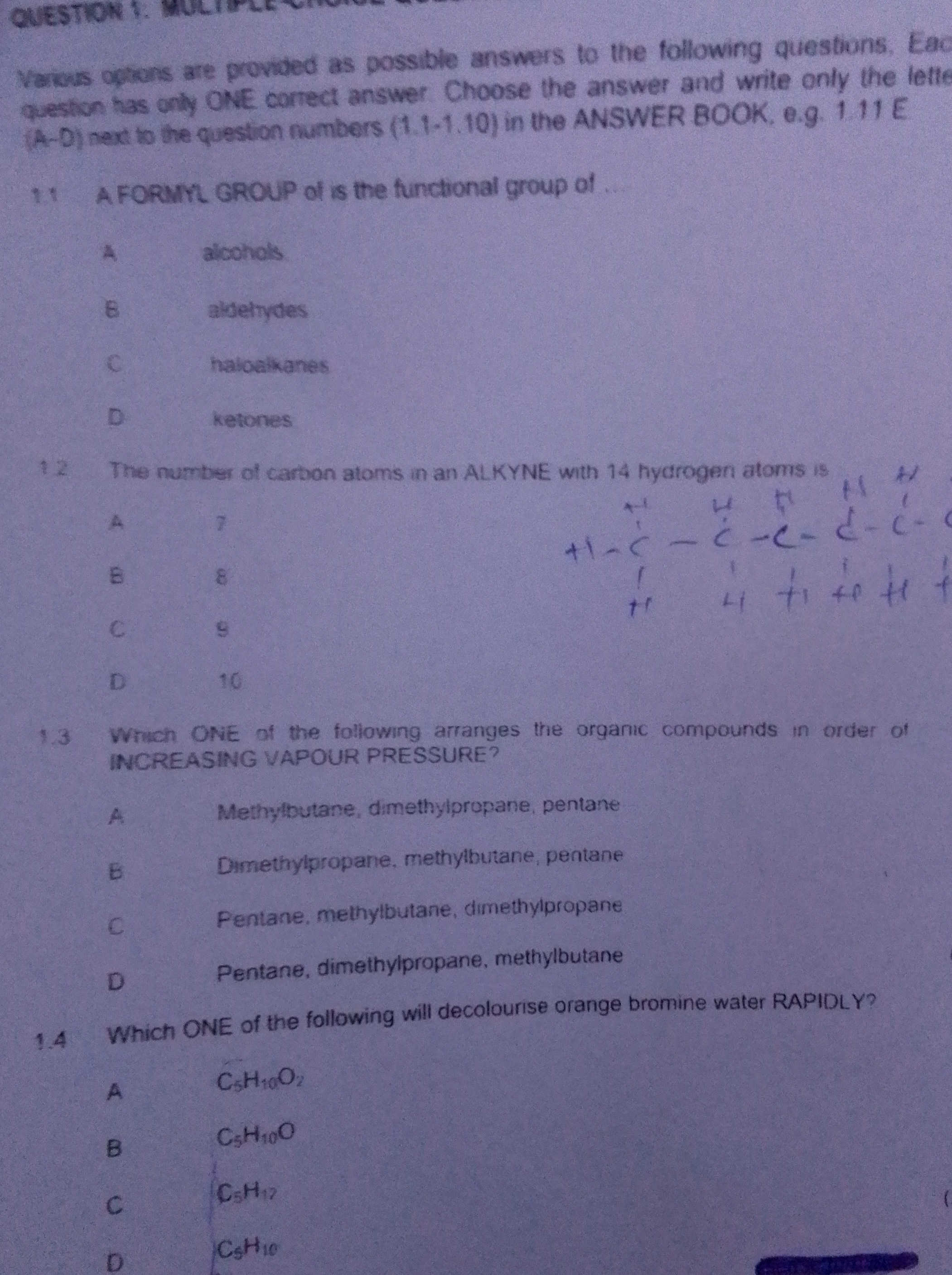 1.1 A FORMYL GROUP of is the functional