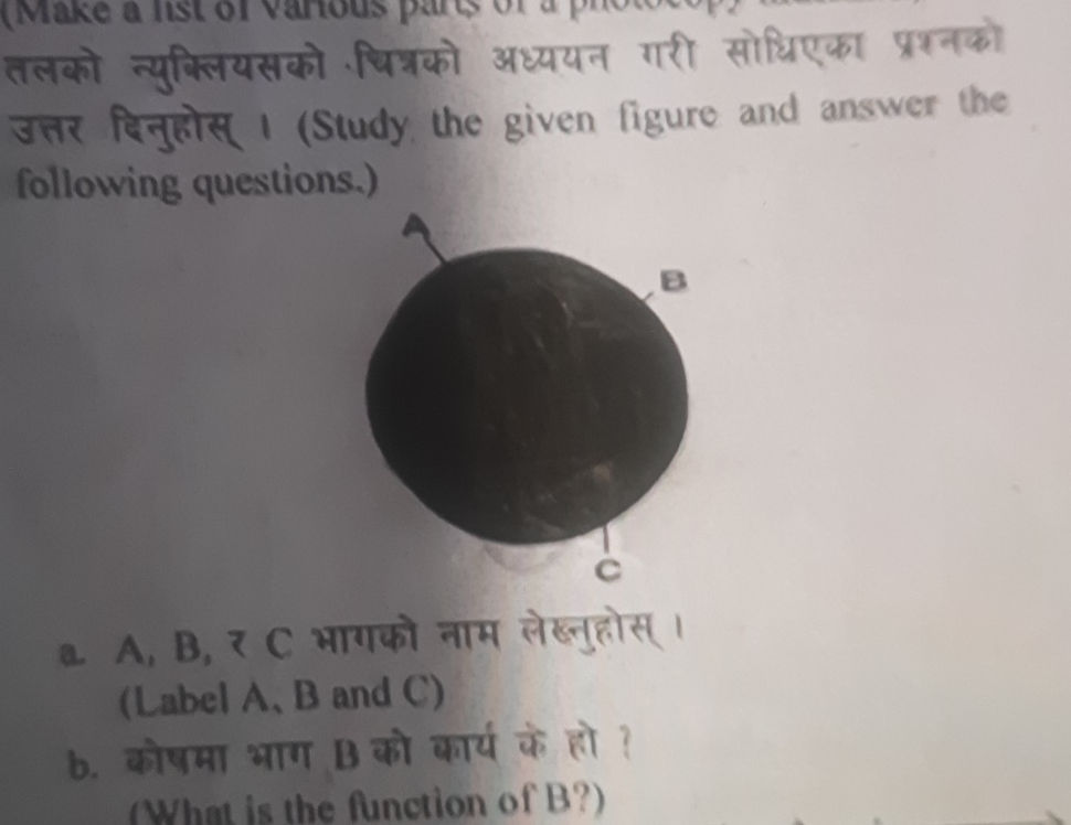 Study the given figure and answer the | StudyX