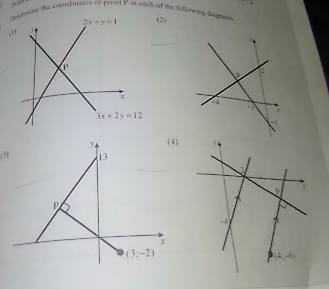 Determine the coordinates of point P in each | StudyX