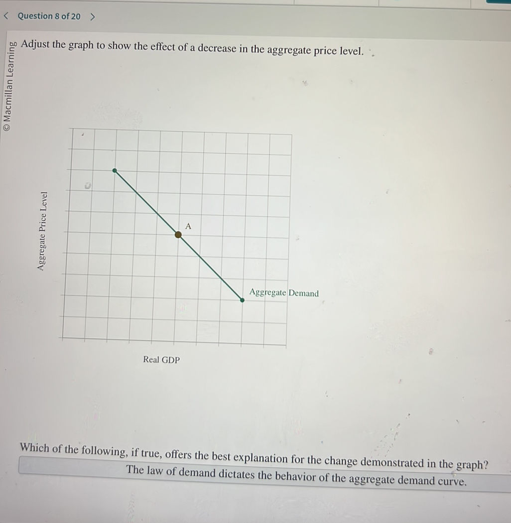 Adjust the graph to show the effect of a | StudyX