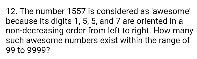12 The number 1557 is considered as awesome | StudyX