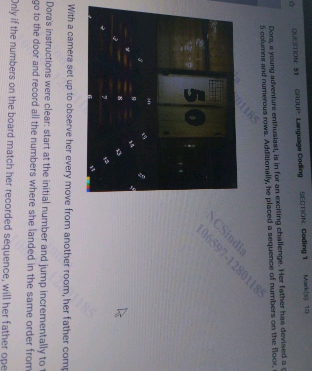 QUESTION 51 GROUP Language Coding SECTION | StudyX