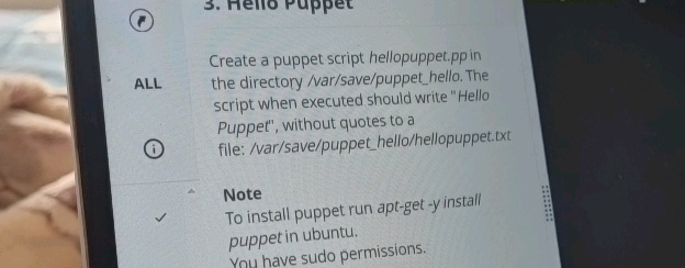 Create a puppet script hellopuppetpp in ALL