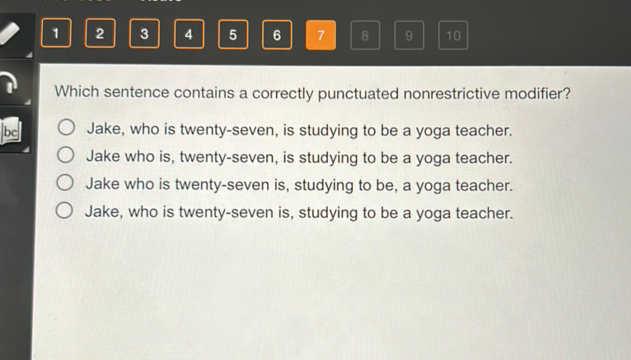 1 2 3 4 5 6 7 8 9 10 Which sentence | StudyX