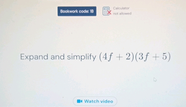 Expand and simplify 4 f 2 3 f 5