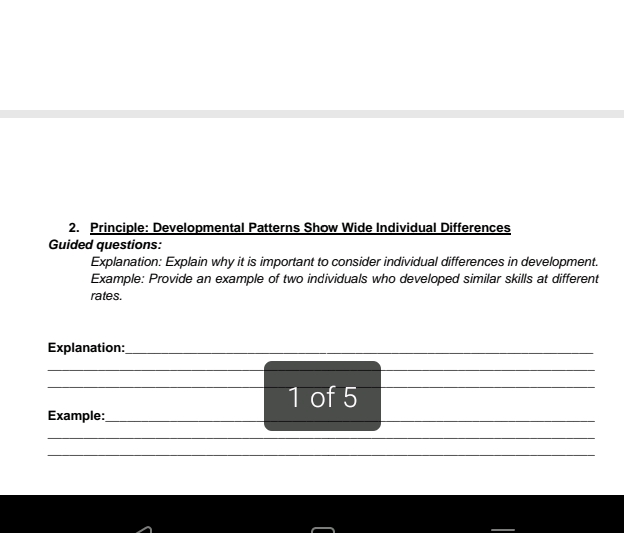 2 Principle Developmental Patterns Show | StudyX