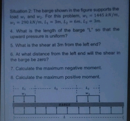 Situation 2 The barge shown in the figure | StudyX