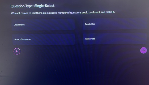 Question Type Single-Select When it comes to