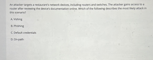 An attacker targets a restaurants network | StudyX