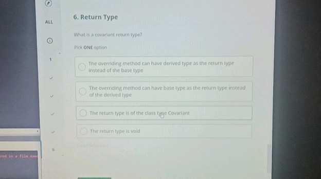 6 Return Type What is a covarlant return | StudyX