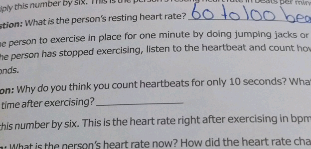 Stion stion What is the persons resting heart | StudyX